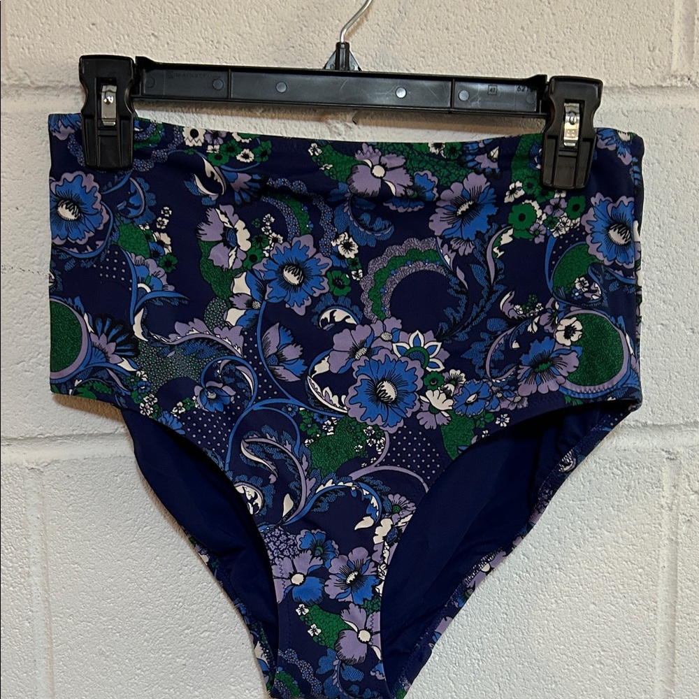 Floral High-Waisted Bikini Bottom Lg.